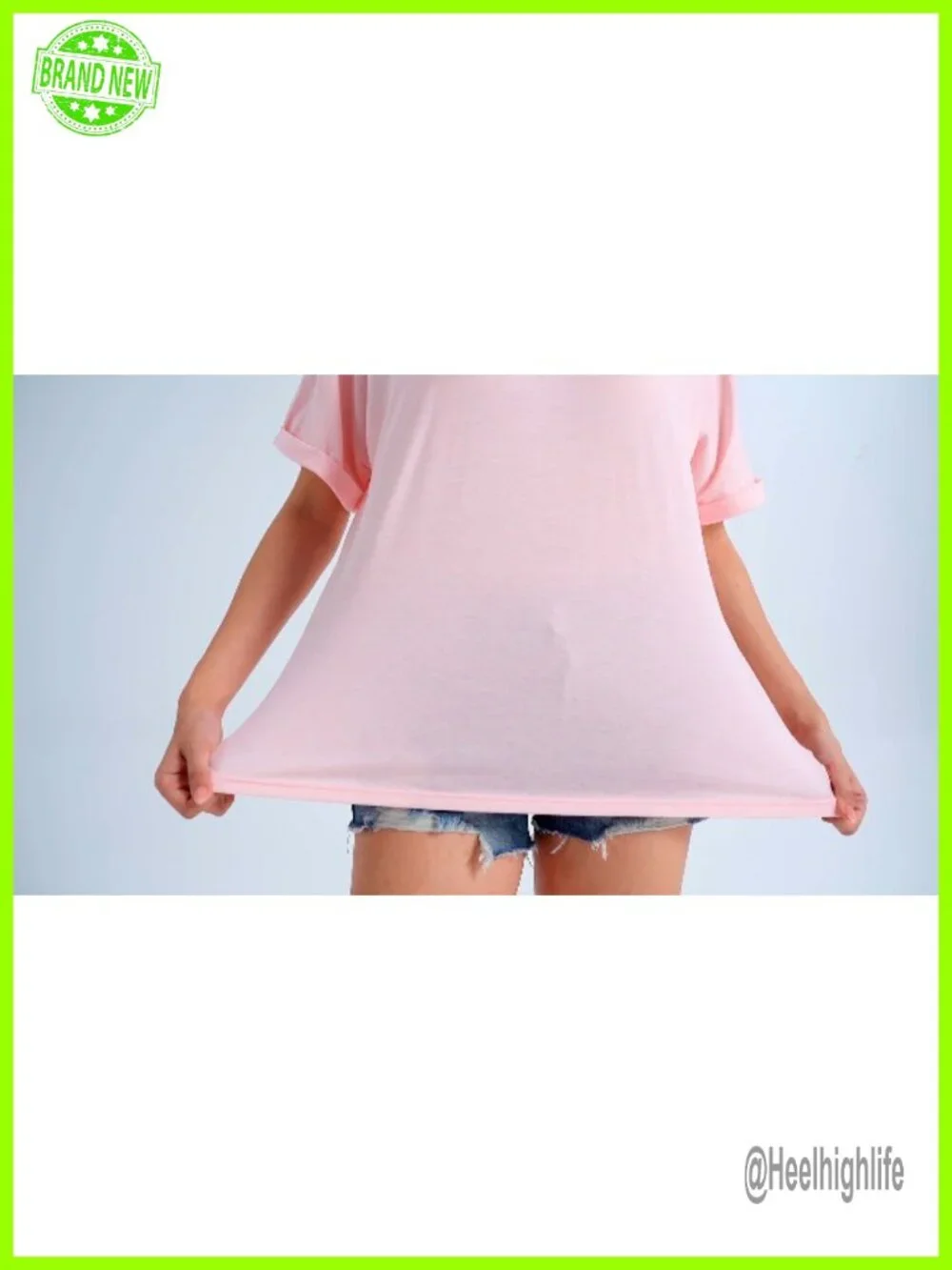 Oversized T-Shirts 3 Pack Dolman Drop Sleeve Soft Stretch Crew Neck Tee